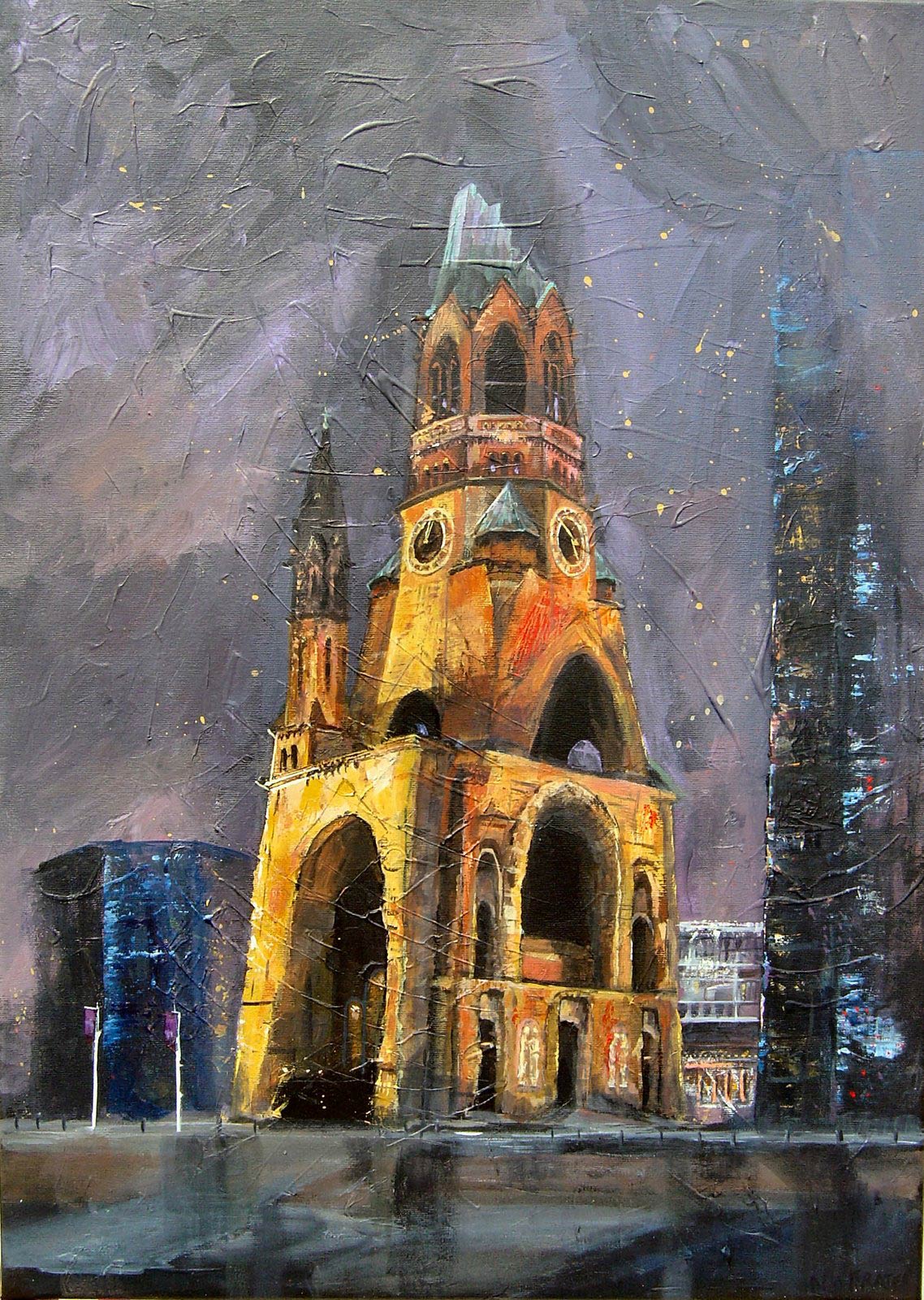 Kaiser Wilhelm Church Berlin 60 x 50 cm
